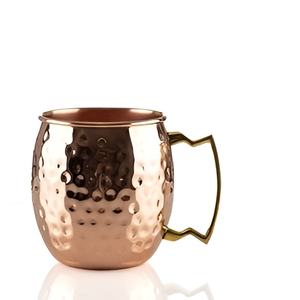 Tasse à bière en cuivre de luxe moderne Tasse à boire de bar de fête avec poignées et design personnalisé Tasse en cuivre Moscow Mule - Product Image 3