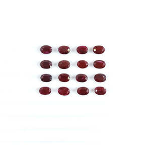 Rubis naturels africains non traités, ovales calibrés 5x7mm, pierres précieuses rouges en taille coussin et marquise pour accessoires de joaillerie - Product Image 1