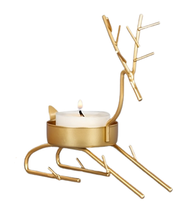 Haute qualité cerf forme fil bougeoir support Unique ornement de noël étagère décorative pour Table fournitures décoratives - Product Image 3