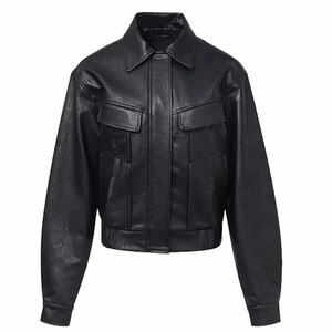 Nouvelle veste en cuir pour femmes à la mode automne et hiver Design européen et américain décontracté, veste en cuir de voiture inspirée de la machine - Product Image 1