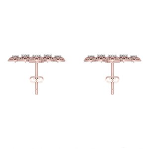 Elegantes pendientes Hip Hop chapados en oro y plata con certificación EGL para mujeres para uso diario y ocasiones especiales - Product Image 2