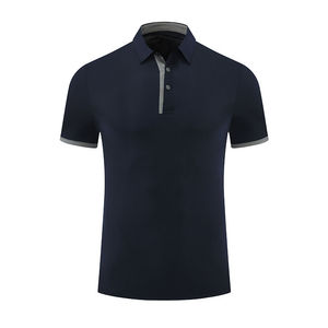 Wholesale 2025 Men's Dry-Fitness Casual Short Sleeve for Polo <b>Shirt</b> 100% Cotton with Solid Pattern Lapel Golf for Polo <b>T</b>-<b>shirt</b> - Product Image 3