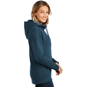 Sudadera con Capucha para Mujer, de Forro Polar, con Cierre Completo, Color Sólido, de Algodón y Fibra de Bambú, Largo Regular, para Otoño - Product Image 3