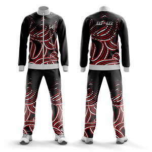 Chándal personalizado de talla grande, transpirable, 100% poliéster, ligero, atlético, para hombre, con bolsillos funcionales con cremallera, traje - Product Image 4