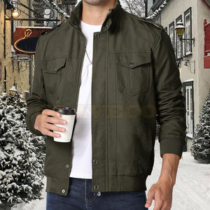 Vêtements d'hiver Hommes Veste en coton Couleur unie Hommes Veste en coton Heavy Duty Hommes Veste d'hiver en coton - Product Image 3