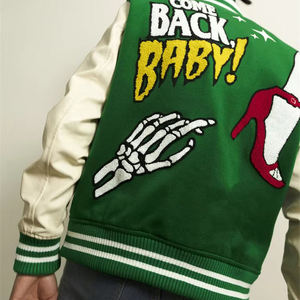 Chaquetas Universitarias de Lana, Seda y Cuero Personalizadas en Oferta, Chaquetas de Invierno para Hombre, Chaqueta Bomber de Primera Calidad, Moda en Tendencia - Product Image 6