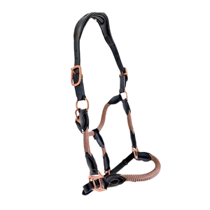 AL RAHMAN TACKS Modèle de licou de cheval en cuir véritable AL-LH-075 Logo de couleur personnalisé Halter d'entraînement de cheval durable 100% cuir - Product Image 4