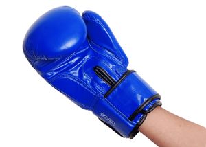 Gants de boxe RXN pour hommes, couleur bleue, gants d'entraînement en PU - Product Image 3