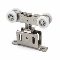Roulette de porte coulissante, roue de porte suspendue, roulement en nylon en acier galvanisé pour accessoires de portes et fenêtres