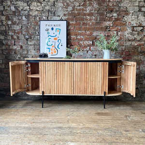 Aparador grande de madera de acacia maciza Lucia - Product Image 2