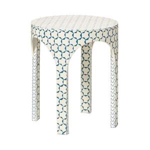 Table d'appoint en incrustation d'os ornementale avec des motifs d'art détaillés pour la décoration de la maison de luxe et des environnements de vie élégants - Product Image 6