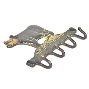Handmade Traditional Brass Cow Shape Decorative <b>Wall</b> Coat <b>Hooks</b> Reusable Utility Hat Coat <b>Keys</b> Bags Clothes Heavy Duty - Product Image 1