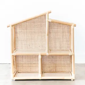 Maisons de poupées en rotin et osier, nouveau design, meubles de maison de poupée, pack maison de poupée pour enfants, jouets naturels pour enfants et bébés