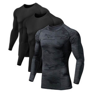 2025 New Custom Mens Rash Guard Compression Shirt Long Sleeve Quick Dry Gym <b>Surfing</b> Wear OEM Supplier - Product Image 5