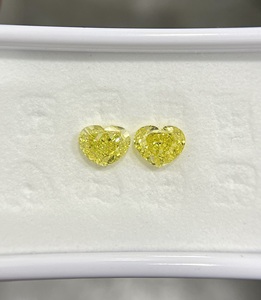 Diamante suelto Natural de claridad VS2 de 2,00 quilates en forma de corazón más vendido para 100% certificado Real Fancy Vivid Yellow EX Polish VG - Product Image 1