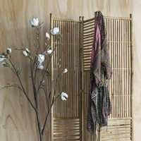 Paravent de chambre bohème en bambou naturel de haute qualité, décoration intérieure, écran pliant fabriqué au Vietnam, couleur naturelle, emballage personnalisé