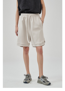 Logo personnalisé été taille élastique hommes Shorts de bain coton Spandex maillot de bain maille plage été Shorts pour hommes Fitness Gym Wear - Product Image 3