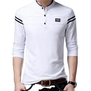 Personnalisé hommes haute visibilité décontracté T-Shirt à manches longues respirant séchage rapide 100% coton impression personnalisée OEM bouton de service - Product Image 1