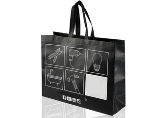 CENPLAS CT-B003 Sacs à provisions verticaux en tissu non tissé avec logo couleur personnalisé, compatibles supermarché, recyclables, en PP laminé - Product Image 1