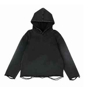 Venta al por mayor de fábrica, sudaderas con capucha desgastadas para hombre, jersey de alta calidad personalizado 80% Algodón, sudaderas con capucha atléticas elegantes de gran calidad para hombre - Product Image 1