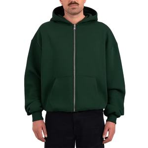 Sudadera con Capucha Gris Oscuro, Corte Regular, de Lujo, Personalizable, Lisa, Hombros Caídos, Unisex, 100% Algodón, Invierno - Product Image 3