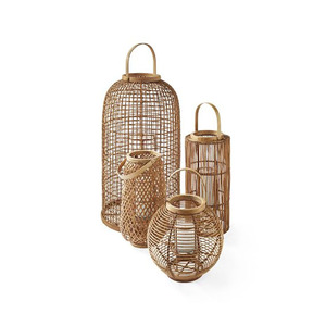 Elegante Linterna de Ratán Natural con Asa, Hecha a Mano, Ecológica, Portavelas Navideños, Color y Tamaño Personalizables, Decoración para el Hogar, Vietnam - Product Image 2