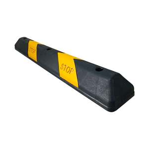 110cm Black-Yellow Plastic Parking Lot Vehicle <b>Stopper</b> - Product Image 1