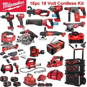 SET FOR LATEST NEW Original Milwaukees 2695-15 M18 Combo 15 <b>tool</b> <b>Kit</b> W4 Xc Batteries - Product Image 2