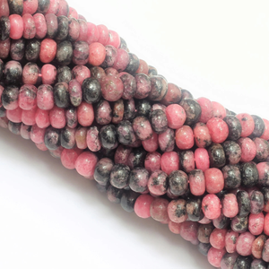 Cuentas de Rodonita Natural de Primera Calidad, Forma Redonda Lisa, 16 Pulgadas, Cuentas de Piedras Preciosas de Rodonita Rosa, Calidad AAA para Artesanía - Product Image 2