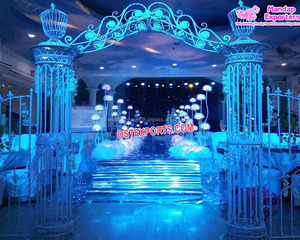 Luxury Stainless Steel <b>Wedding</b> Gate <b>Arch</b> Magical <b>Wedding</b> Iron Gate for Entrance Stylish Outdoor <b>Wedding</b> Entrance Gate for Decor - Product Image 3