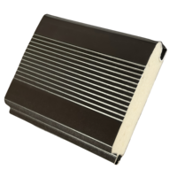 Porte de garage à enroulement isolée moderne avec double paroi en alliage d'aluminium, valeur R 3.2, surface finie, pour usage en parc et en villa