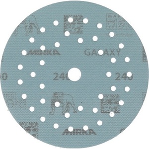 Disco de Lijado Adhesivo GALAXY Grip Multifit de 125 mm, Grano 240, para Madera/Metal/Pintura/Plástico, 72 Agujeros, en Cerámica/Corindón - Product Image 1