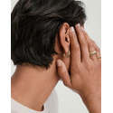 Pendientes de Aro Charlotte Bold Fine Hipoalergénicos de Plata de Ley Reciclada con Baño de Oro Vermeil de 18k - Product Image 3