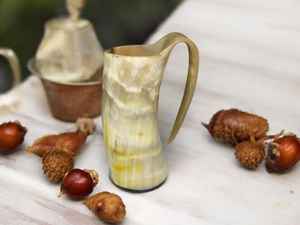 Tasse en corne de buffle fabriquée à la main, tasse durable et écologique, verres parfaits pour le café, le thé, le whisky, l'extérieur, la fête, l'utilisation de cadeaux - Product Image 2