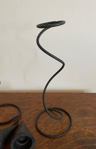 Portavelas de mesa en forma de cono, diseño de resorte de alambre de Metal, Pilar, fácil, portátil, rústico, soporte de vela de Metal para Decoración - Product Image 6