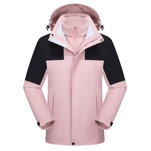 Vêtements de sport d'hiver pour hommes et femmes, polaire épaisse, respirante, chaude, imperméable, fermeture éclair enduite, <span class=keywords><strong>3</strong></span>-en-1 pour les activités de plein air - Product Image 6