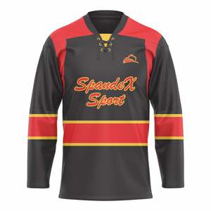 ชุดเสื้อกีฬาฮ็อกกี้น้ำแข็งแบบมืออาชีพผ้าโพลีเอสเตอร์ดูดซับความชื้นแบบ100% พรีเมี่ยมชุดส่วนตัวสำหรับมืออาชีพงานตามสั่ง - Product Image 1