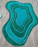 Artisan Handmade Tufted Wool Rug Super Kazak Moroccan Abstract Eco-friendly Anti-Slip Soft Multi Color Low Pile Thin Home