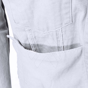 Chaqueta vaquera de invierno hecha en alta calidad, chaqueta vaquera informal de Color sólido, chaqueta vaquera con botones cubiertos para hombre - Product Image 6