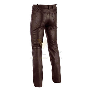 Pantalons en cuir de nouvelle conception pour la vente en ligne, pantalons en cuir grande taille, pantalons en cuir pour hommes personnalisés - Product Image 3