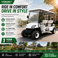 Voiturette de golf électrique 6 places UCJD-DH-14, fabricant de voiturettes de golf personnalisées pour hôtels, complexes hôteliers, parcs et marché mondial