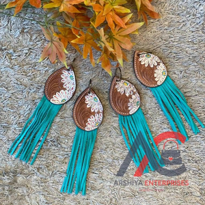 Personalized Luxury Handmade Tooled Leather <b>Tassel</b> Keychains Premium Quality Luxury Designer Genuine Leather Promotional Keyring - Product Image 1