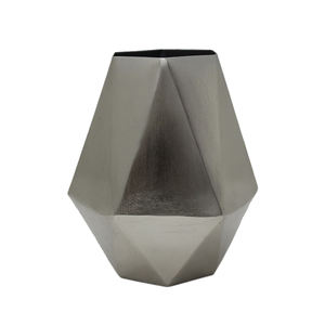 Vaisselle dernier design Vase à fleurs en fer décoratif Finition grise pour la décoration de la maison et des hôtels Vase en métal fait à la main - Product Image 2