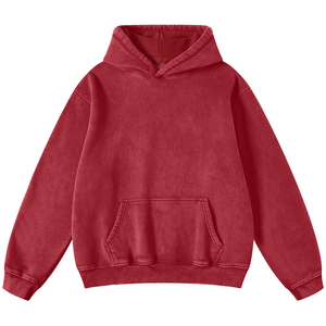 Sudadera con capucha lavada de mezcla de algodón básico de última calidad para hombres, ropa informal cómoda y relajada, sudaderas con capucha para ropa de invierno - Product Image 6