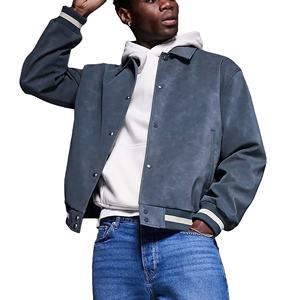 High Quality Men's Varsity Baseball Bomber Jacket Custom Embroidery Logo Heavyweight Winter Jacket New Arrival - Product Image 1