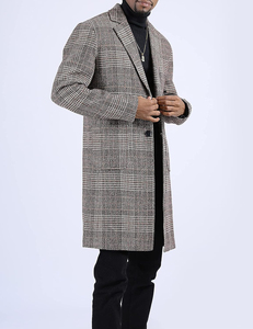 Men's Brown Belted Leather Coat Double Breasted Zip Jacket With Multiple Pockets & Adjustable Straps - Product Image 1