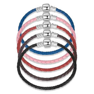 Argent Tress Femme Bracelet Charm Bracelets <b>Wrap</b> Bangles with Heart Shape Gift for Women - Product Image 1