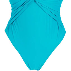 Customizable Solid Pattern Piece V-neck Bikini Swimsuit Beach Wear OEM Manufacturer Service - Product Image 3