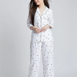 Pijamas de seda de talla grande de alta calidad para otoño e invierno, Tops y pantalones para mujer, ropa de dormir suave informal sólida, cárdigan con botones, ropa de dormir - Product Image 5