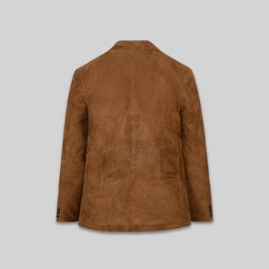 Dernière mode 2026, vente chaude, manteau en cuir suédé pour homme, laine, hiver, couleur personnalisée, haute qualité, respirant, écologique, décontracté - Product Image 2